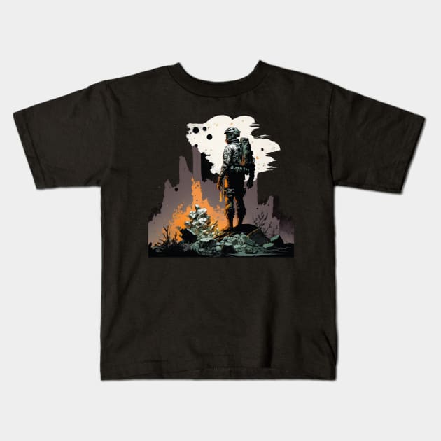 astronaut Kids T-Shirt by Trontee